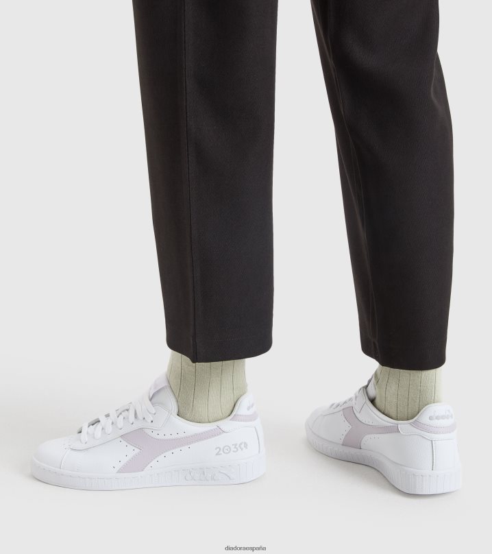 juego l bajo 2030 8T8H4Z192 mármol blanco/lila hombres Diadora zapatos