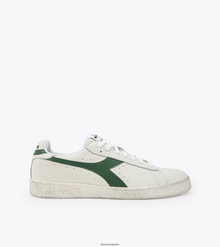 juego l bajo encerado 8T8H4Z218 blanco/verde niebla hombres Diadora zapatos