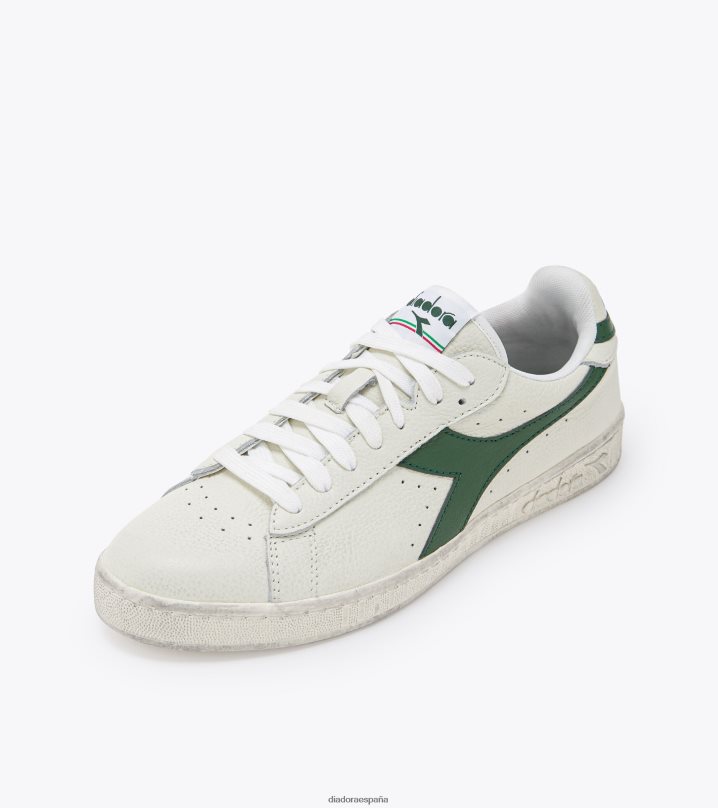 juego l bajo encerado 8T8H4Z218 blanco/verde niebla hombres Diadora zapatos