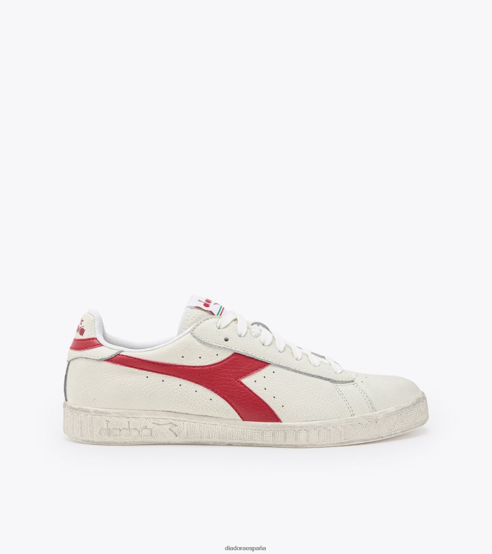 juego l bajo encerado 8T8H4Z219 pimienta blanca/roja hombres Diadora zapatos