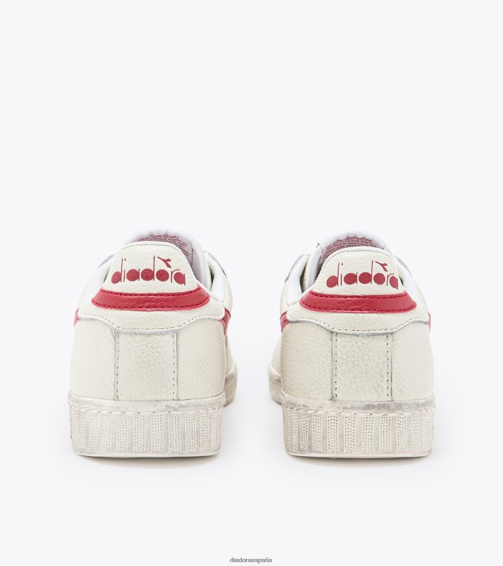 juego l bajo encerado 8T8H4Z219 pimienta blanca/roja hombres Diadora zapatos