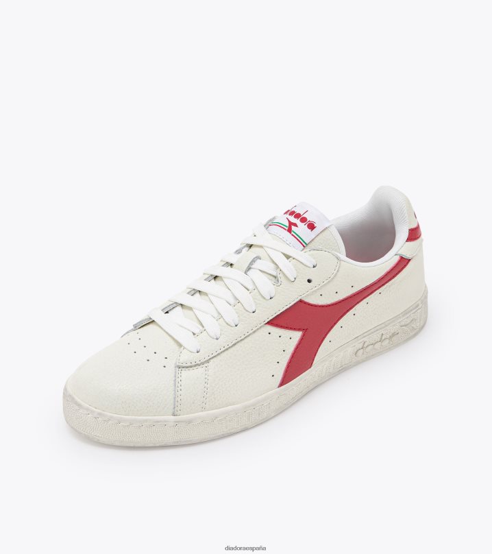 juego l bajo encerado 8T8H4Z219 pimienta blanca/roja hombres Diadora zapatos