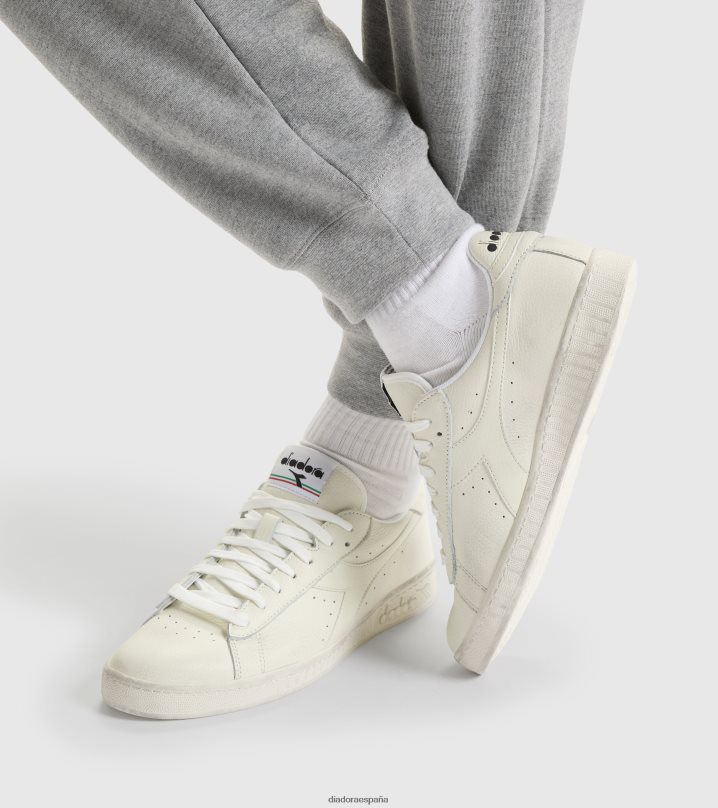 juego l bajo encerado 8T8H4Z221 blanco hombres Diadora zapatos