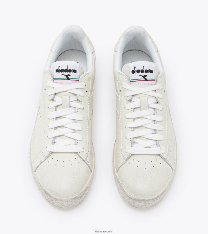 juego l bajo encerado 8T8H4Z221 blanco hombres Diadora zapatos