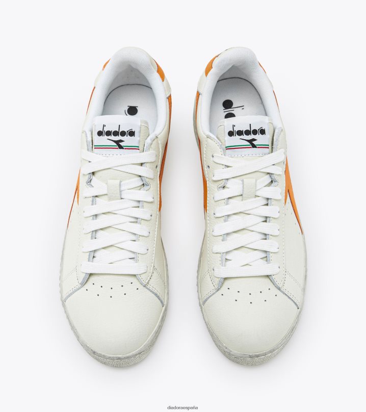 juego l bajo fluo encerado 8T8H4Z235 blanco/naranja 1575 c hombres Diadora zapatos