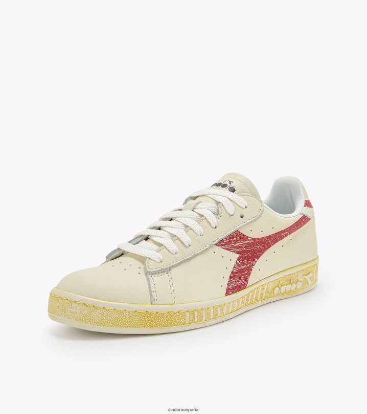 juego l bajo retro' 8T8H4Z197 pimienta blanca/roja hombres Diadora zapatos