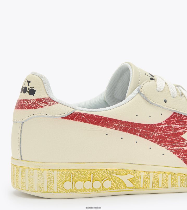 juego l bajo retro' 8T8H4Z197 pimienta blanca/roja hombres Diadora zapatos