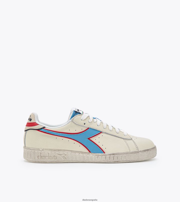 juego l icono bajo 8T8H4Z227 blanco/azul oscuro hombres Diadora zapatos
