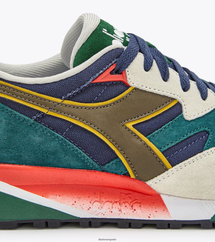 n9002 azul marino 8T8H4Z140 blanco/azul marino clásico/rojo oscuro hombres Diadora zapatos