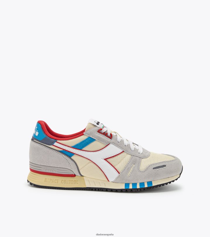 titán 8T8H4Z244 prístino/gris whitecap hombres Diadora zapatos