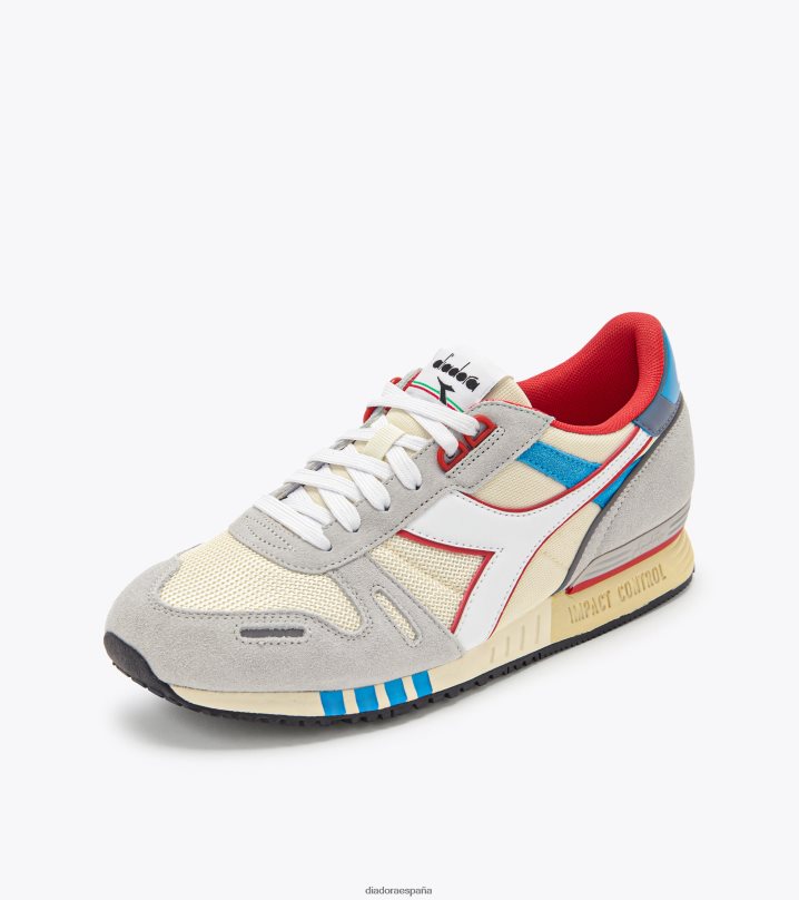 titán 8T8H4Z244 prístino/gris whitecap hombres Diadora zapatos