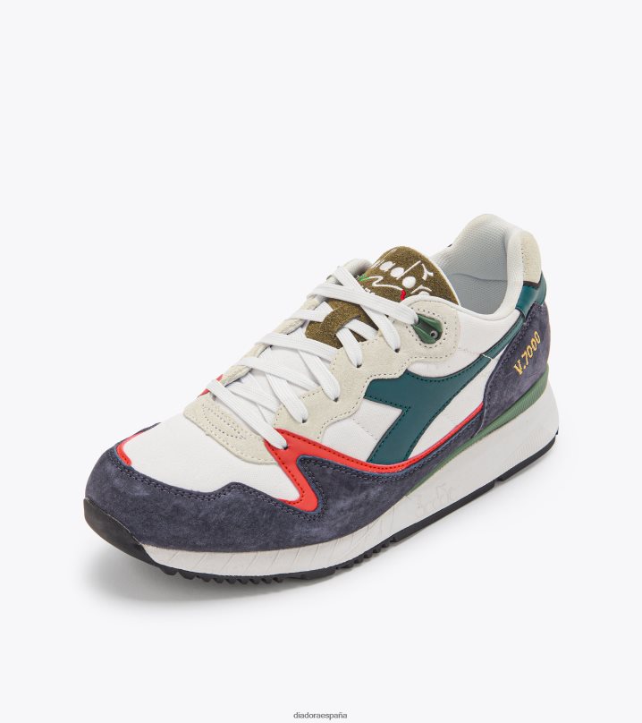 v7000 azul marino 8T8H4Z143 blanco/azul marino clásico/rojo oscuro hombres Diadora zapatos