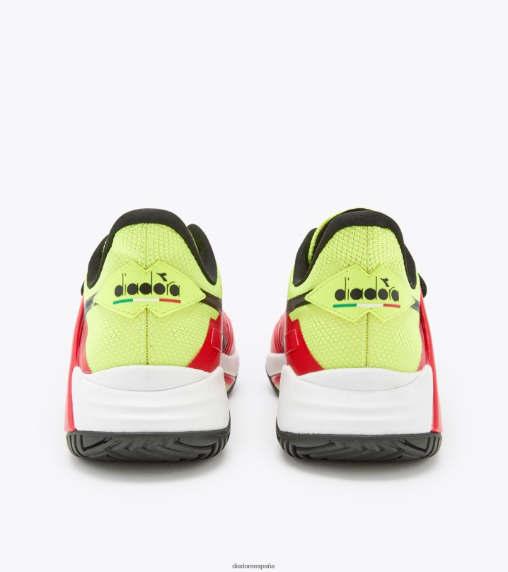 b.icon 2 años 8T8H4Z119 amarillo fluo dd/negro/rojo fuego hombres Diadora zapatos