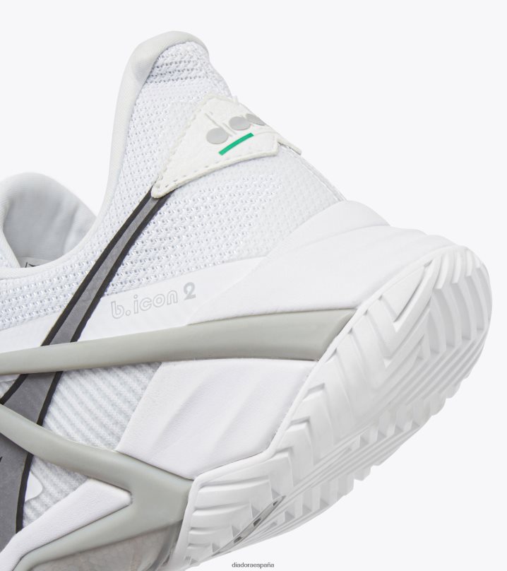 b.icon 2 años 8T8H4Z120 plata blanca hombres Diadora zapatos