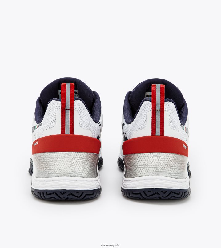 blushield torneo 2ag 8T8H4Z139 blanco/azul corsario/rojo fuego hombres Diadora zapatos