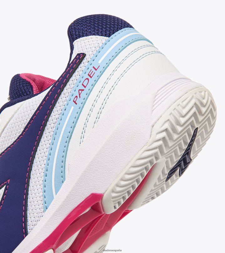 s.challenge 4 padel 8T8H4Z253 estampado blanco/azul hombres Diadora zapatos