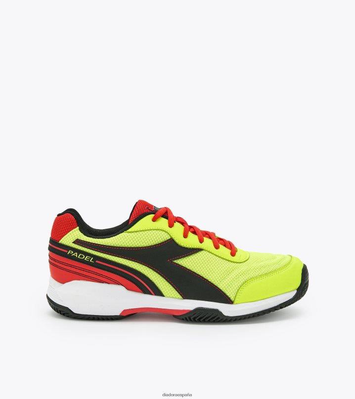 s.challenge 4 padel 8T8H4Z254 amarillo flúor/negro hombres Diadora zapatos
