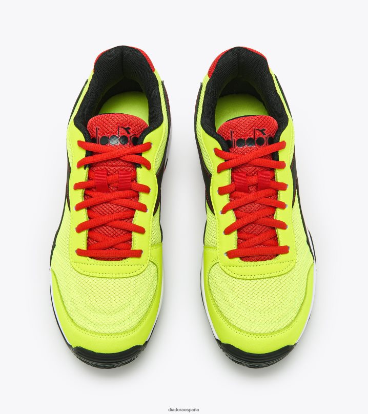 s.challenge 4 padel 8T8H4Z254 amarillo flúor/negro hombres Diadora zapatos