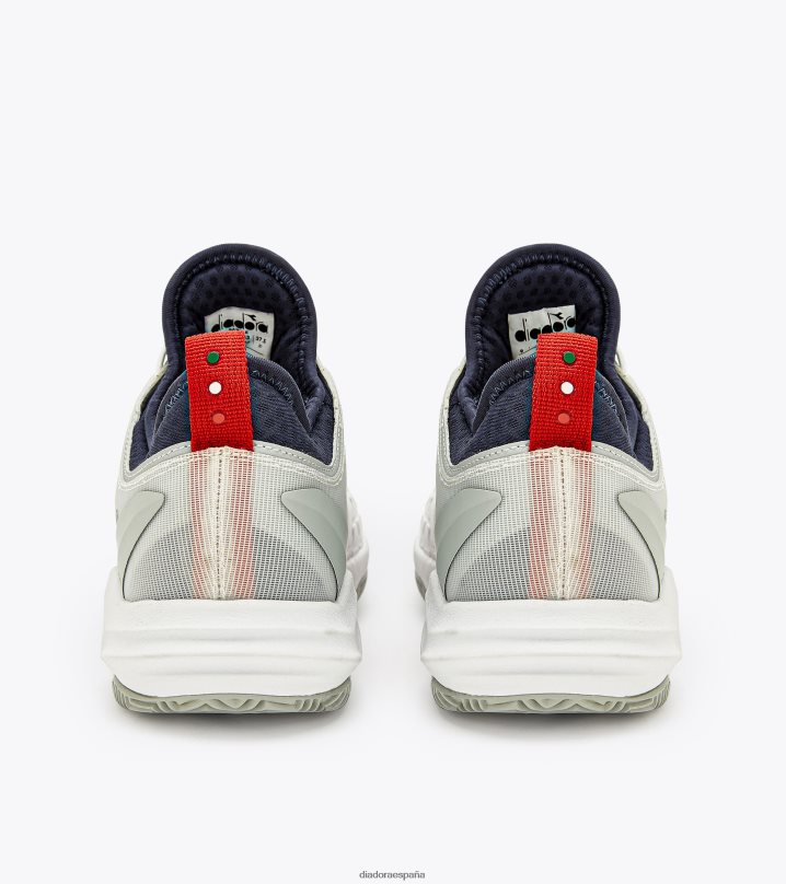 velocidad blushield fly 4 + arcilla 8T8H4Z144 blanco/azul corsario/rojo fuego hombres Diadora zapatos