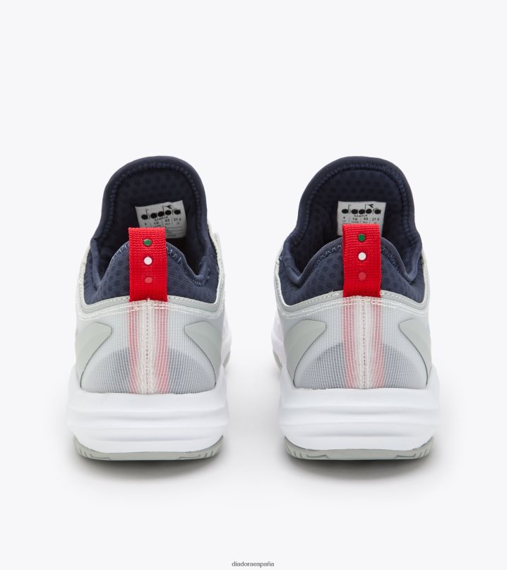 velocidad blushield volar 4 + ag 8T8H4Z142 blanco/azul corsario/rojo fuego hombres Diadora zapatos