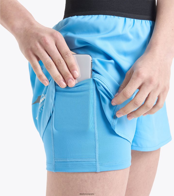 yo pantalones cortos de doble capa ser uno 8T8H4Z620 bonnie azul cielo mujer Diadora vestir
