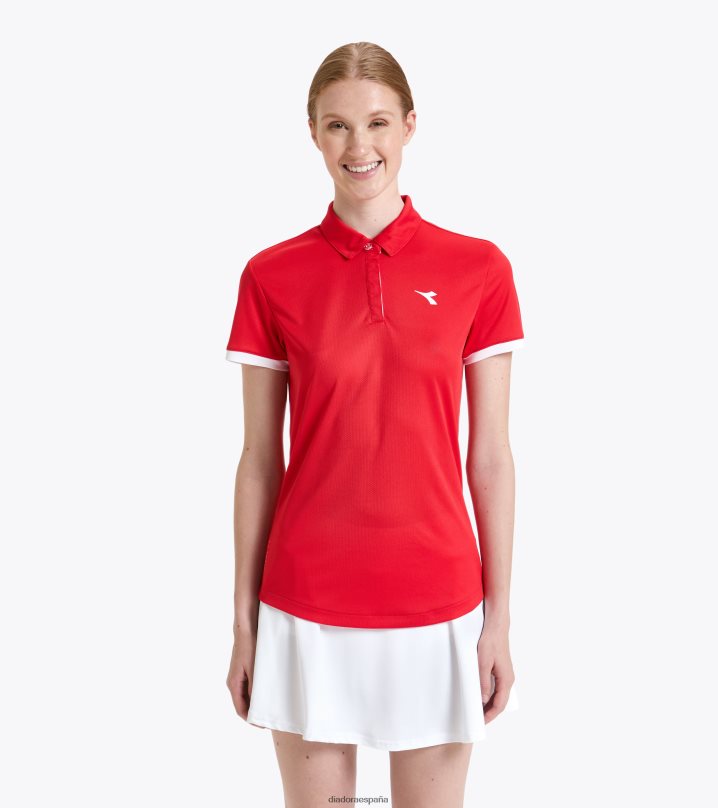 yo cancha de polo 8T8H4Z700 tomate rojo mujer Diadora vestir