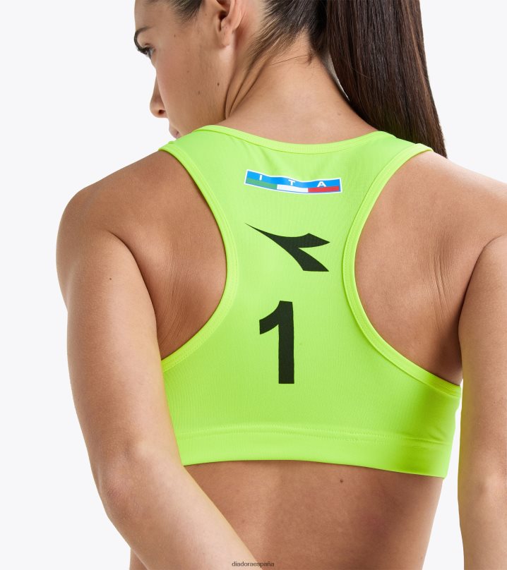 el mejor campamento gara donna #1. italiano 23 8T8H4Z710 amarillo fluo dd mujer Diadora vestir