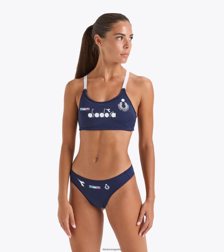 top gara donna bv italia 8T8H4Z628 azul marino clásico mujer Diadora vestir