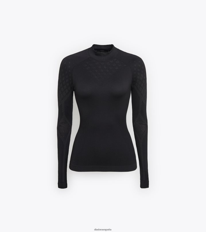 yo acto de cuello de tortuga 8T8H4Z661 negro mujer Diadora vestir