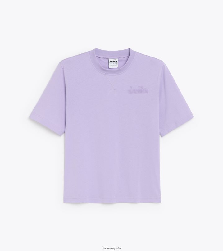 yo camiseta logo ss spw 8T8H4Z703 Rosa purpura mujer Diadora vestir