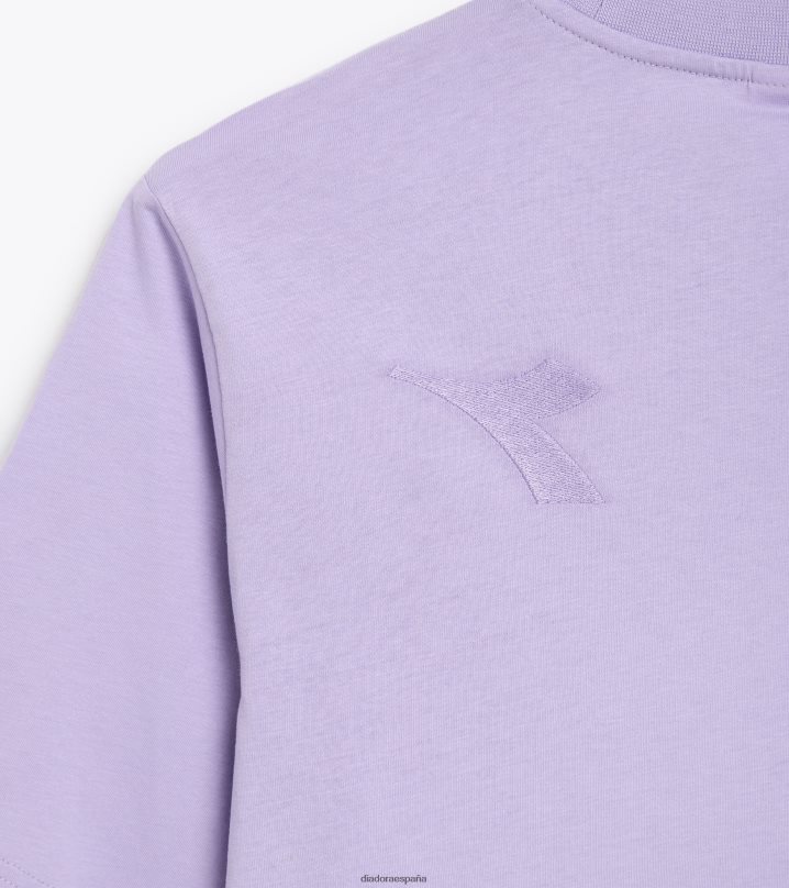 yo camiseta logo ss spw 8T8H4Z703 Rosa purpura mujer Diadora vestir
