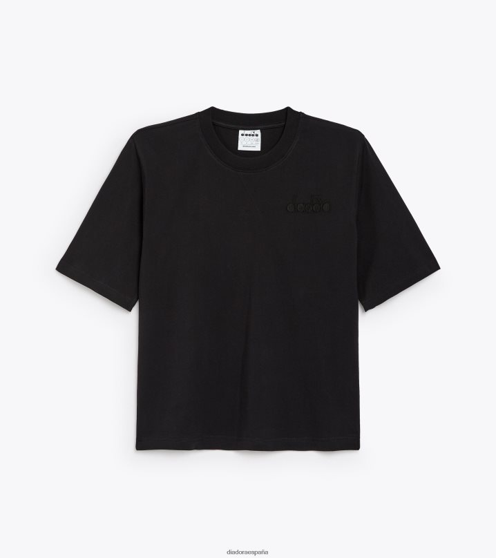 yo camiseta logo ss spw 8T8H4Z704 negro mujer Diadora vestir