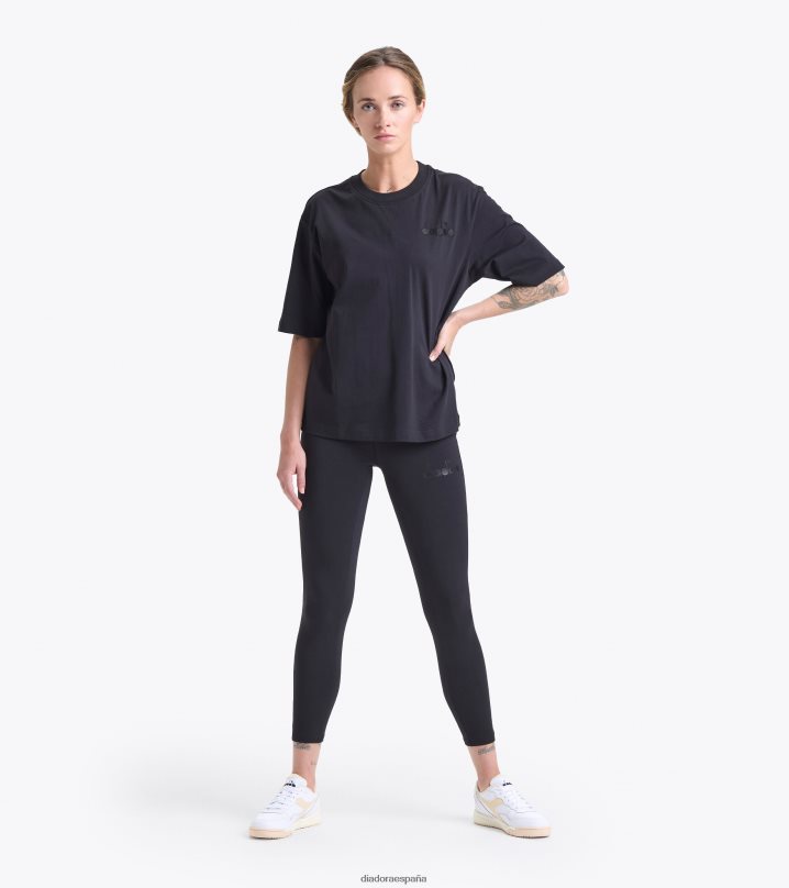 yo camiseta logo ss spw 8T8H4Z704 negro mujer Diadora vestir