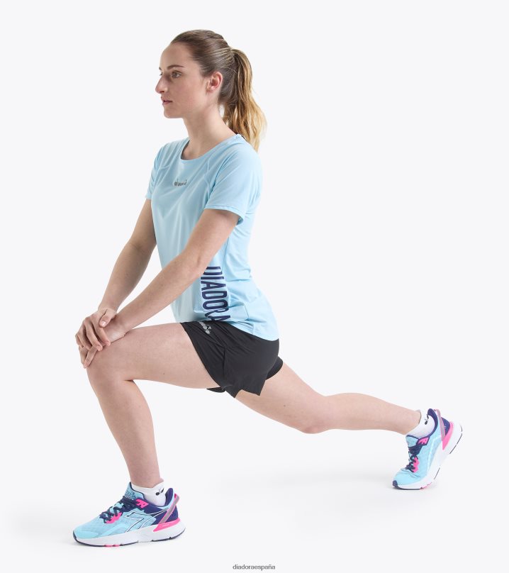 yo camiseta super light ss be one 8T8H4Z649 bebe azul brillante mujer Diadora vestir