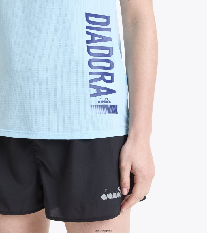 yo camiseta super light ss be one 8T8H4Z649 bebe azul brillante mujer Diadora vestir