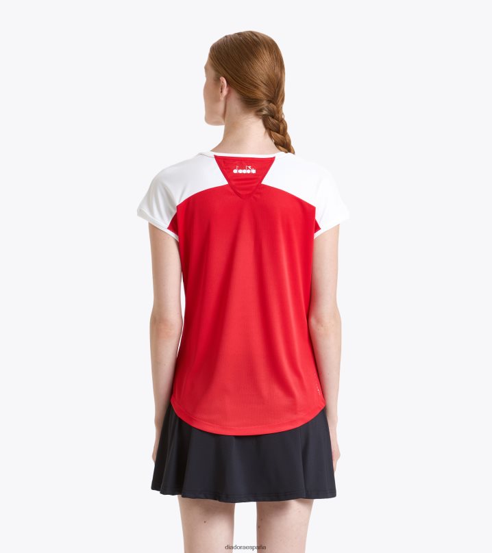yo corte de camiseta 8T8H4Z715 tomate rojo mujer Diadora vestir