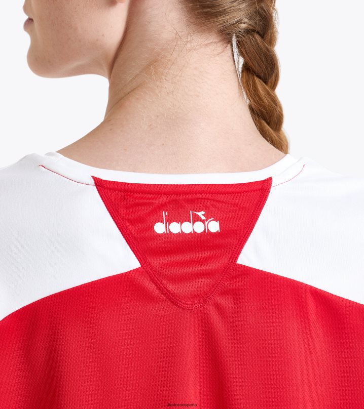 yo corte de camiseta 8T8H4Z715 tomate rojo mujer Diadora vestir