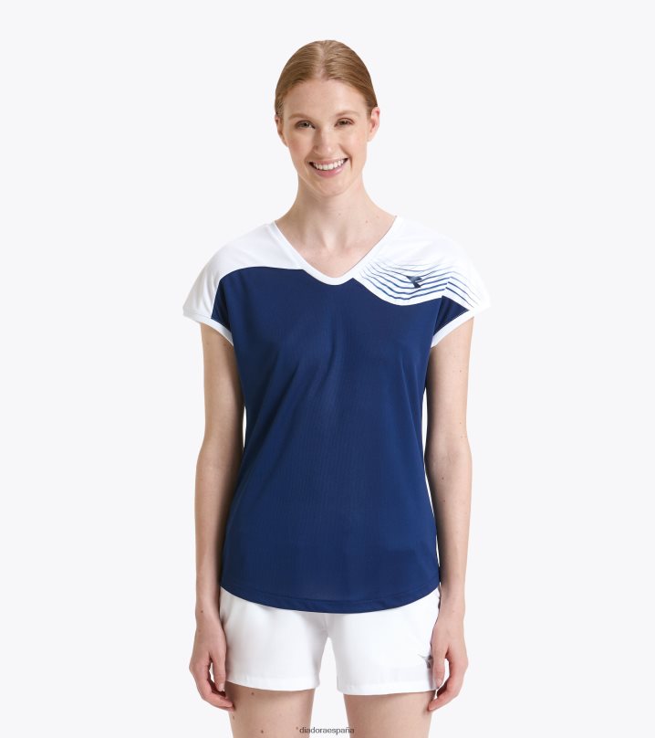 yo corte de camiseta 8T8H4Z716 marina saltire mujer Diadora vestir