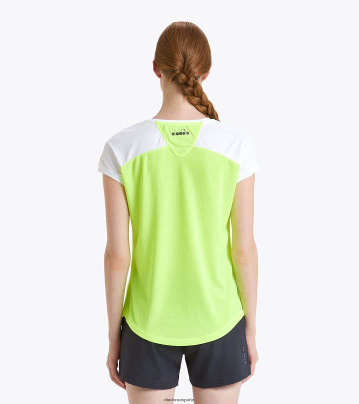 yo corte de camiseta 8T8H4Z718 amarillo fluo dd mujer Diadora vestir