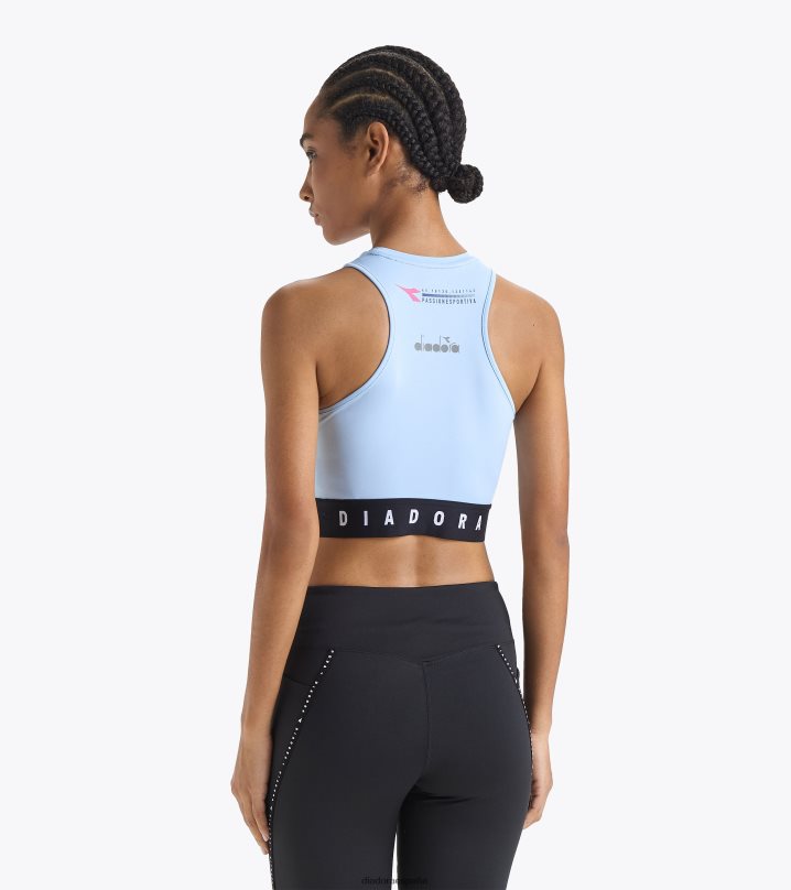 yo crop top ser uno 8T8H4Z685 bebe azul brillante mujer Diadora vestir