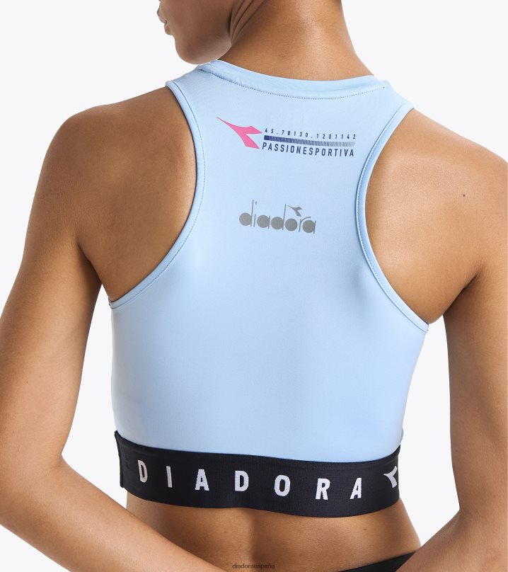 yo crop top ser uno 8T8H4Z685 bebe azul brillante mujer Diadora vestir