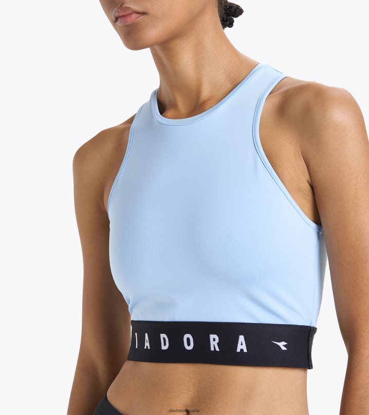 yo crop top ser uno 8T8H4Z685 bebe azul brillante mujer Diadora vestir