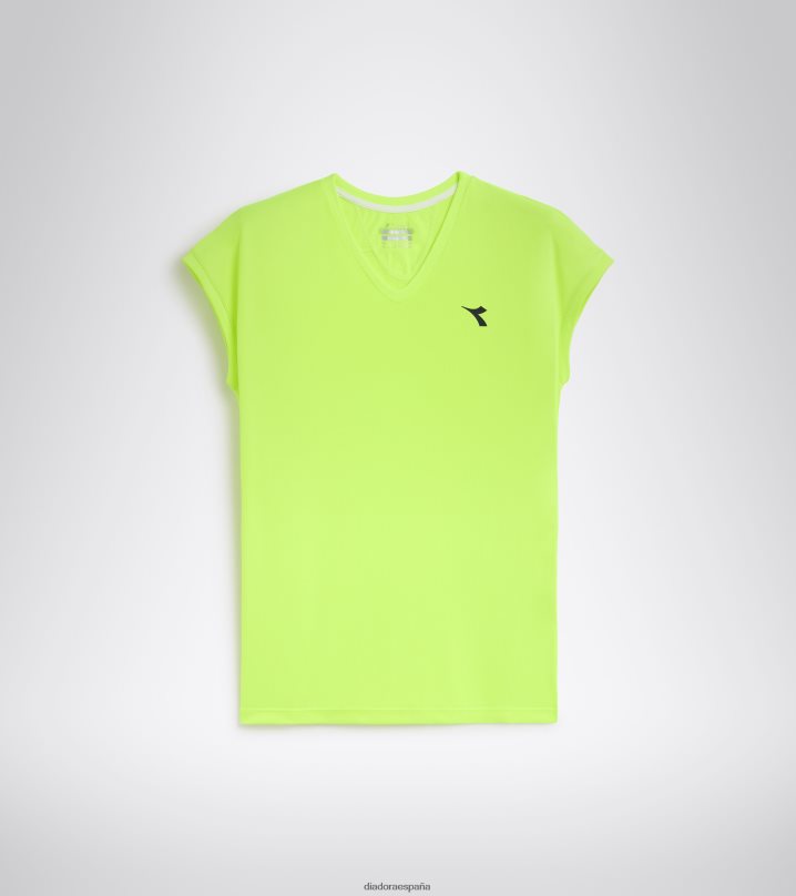 yo equipo de camiseta 8T8H4Z741 amarillo fluo dd mujer Diadora vestir