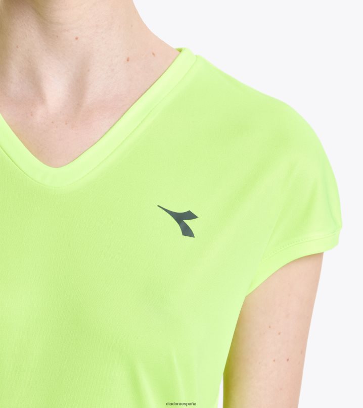 yo equipo de camiseta 8T8H4Z741 amarillo fluo dd mujer Diadora vestir