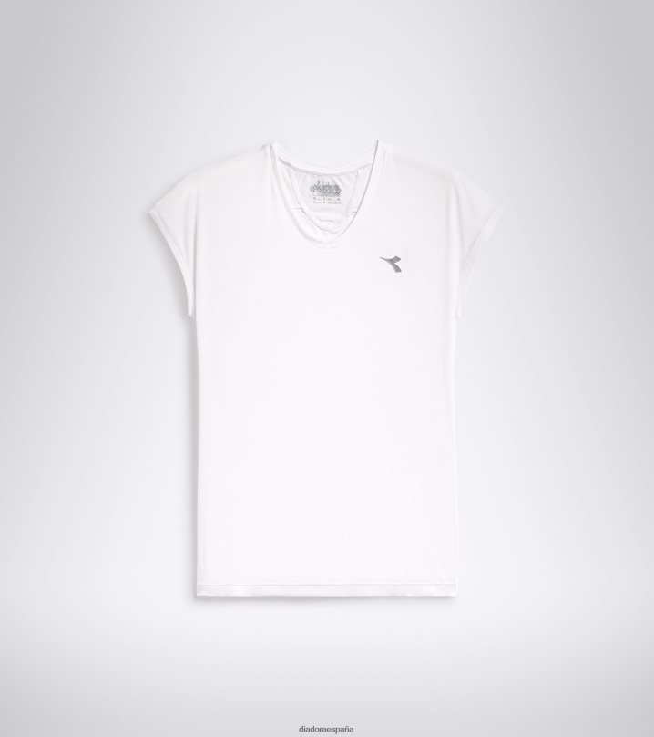 yo equipo de camiseta 8T8H4Z742 blanco óptico mujer Diadora vestir