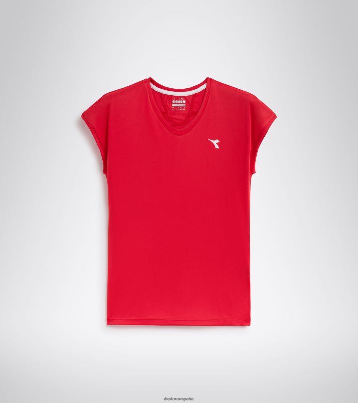 yo equipo de camiseta 8T8H4Z743 tomate rojo mujer Diadora vestir