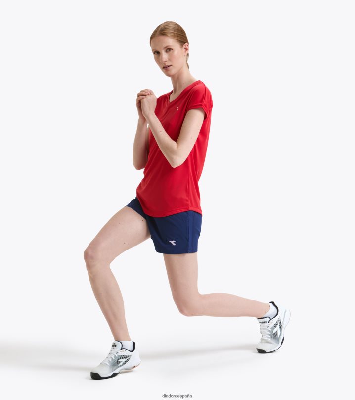 yo equipo de camiseta 8T8H4Z743 tomate rojo mujer Diadora vestir