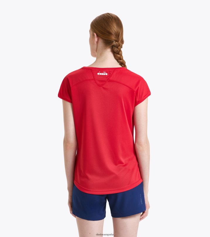 yo equipo de camiseta 8T8H4Z743 tomate rojo mujer Diadora vestir