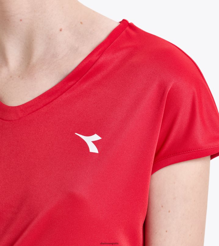 yo equipo de camiseta 8T8H4Z743 tomate rojo mujer Diadora vestir