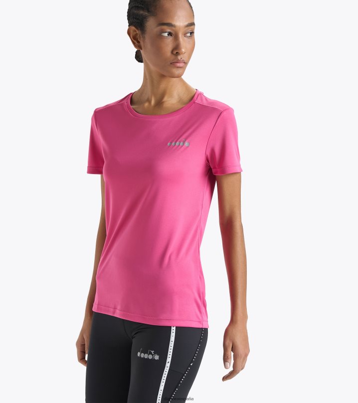 yo ss camiseta correr 8T8H4Z728 milenrama rosa mujer Diadora vestir